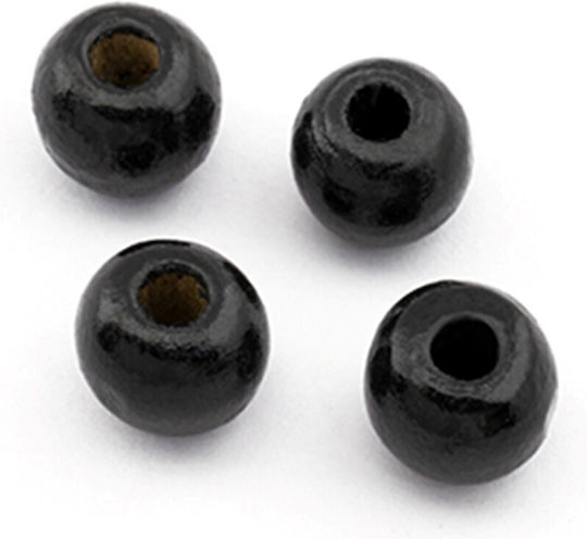 Ξυλινη Χανδρα 8mm/ø2mm 50g 305τμχ Μαυρο Συσκευασια 1 Πακ