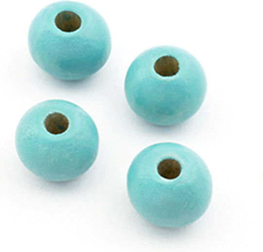 Wooden Bead 8mm/ø2mm 50g 305pcs Turquoise Package 1 Pak