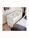 SteweHome Baby Crib White with Mattress 100x112cm