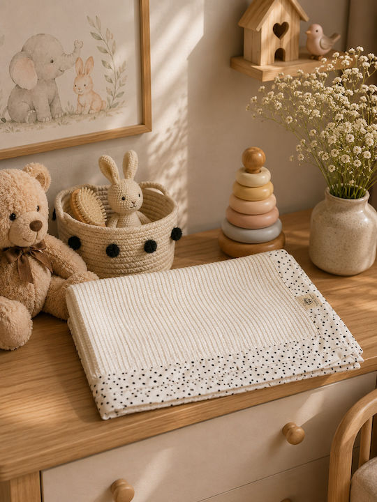 Grandes Suenos Cotton White Nursery Swaddling Blanket 75x100cm