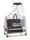 SteweHome Cradle with Mattress and Wheels Gray
