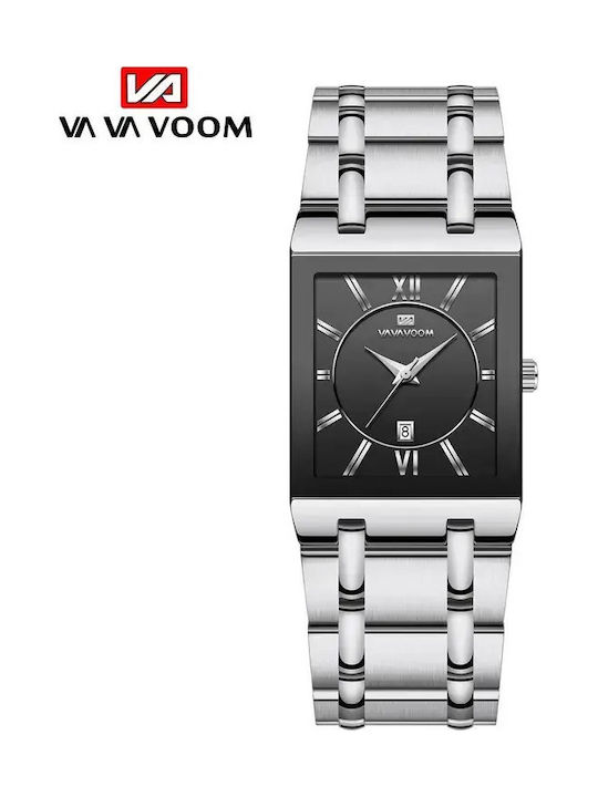 Men's Watch 41mm Battery with Silver Metal Bracelet