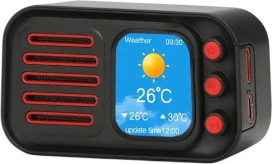 WS-501 Ηχείο Bluetooth 5W με Ραδιόφωνο και Διάρκεια Μπαταρίας έως 3 ώρες Μαύρο