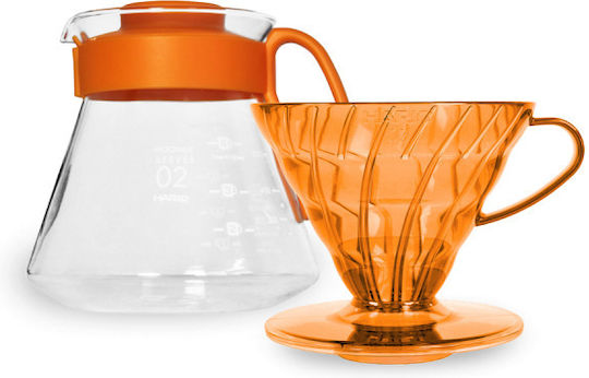 Hario V60 Clever Dripper Glass Orange 170x125x220mm