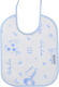 Ninetta Bebe Waterproof Plastic Baby Bib with Lace Band Ciel