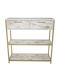 Kailua 2765 Konsolentisch aus Holz & Marmor Braune Marmor M90xB31xH92cm
