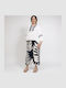 Pantaloni Dama Fusta Pantalon Lejeri Fit Floral Albastru 193-1K