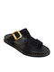 Sandale Casual Damă Din Piele Negre
