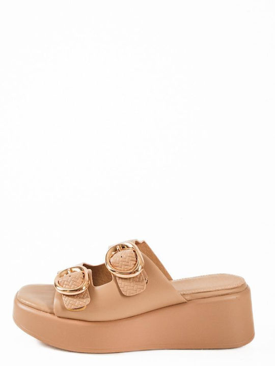Γυναικεία Σανδάλια Flatforms Μπεζ