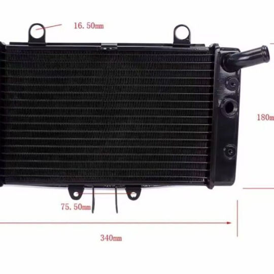 Water Radiator Honda Cb400f Cb1 400 Nc27 89-92 Black