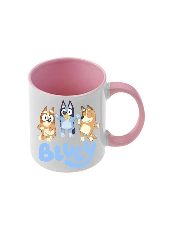 Чаша Bluey Розова Дръжка Вътрешна
