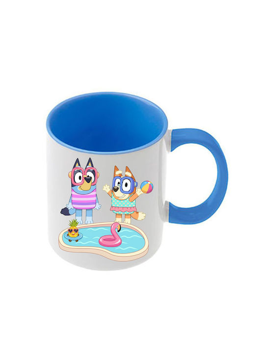 Κούπα Bluey Γαλάζια Λαβή Εσωτερικό