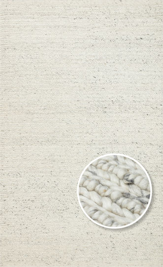 SteweHome Χειροποίητο Χαλί Ορθογώνιο Γκρι 130x190cm