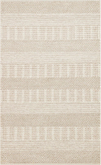 SteweHome Handmade Rectangular Beige Rug 130x190cm