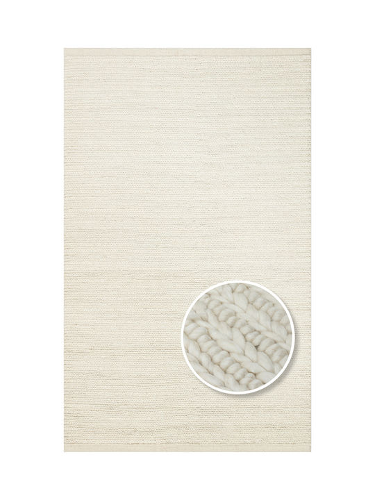 SteweHome Handmade White Runner Rug 80x300cm