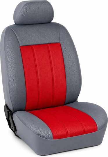 Car Seat Covers Set Pancar Perforated R2-r5 Red-Grey
