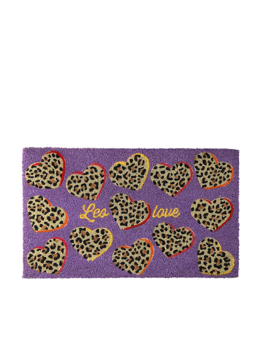 Doormat Made of Coconut Tree with Non-Slip Backing Purple 45x75cm