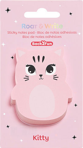 Back2fun Memo Pads Sticker Blister 50 Sheets 70x55mm 90gsm Little Notes Kitten