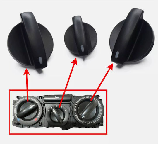 Set Buttons Air Conditioning Control Vw Transporter T5 7h0819045f