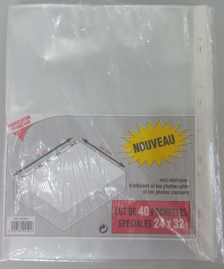 Verstärkte Binder-Taschen 24x32 Transparentes Paket 40 Stücke