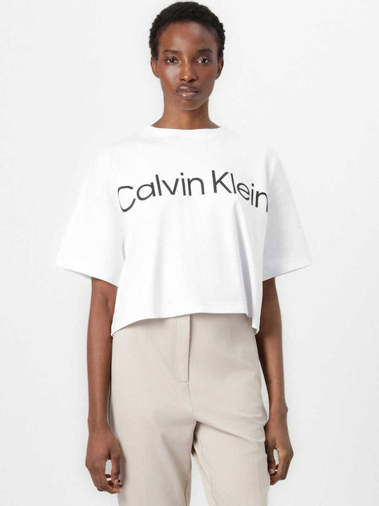 Calvin Klein Logo Graphic Γυναικείο T-shirt Λευκό