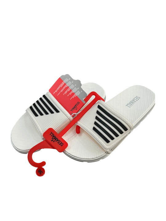 Flip Flops in White Colour