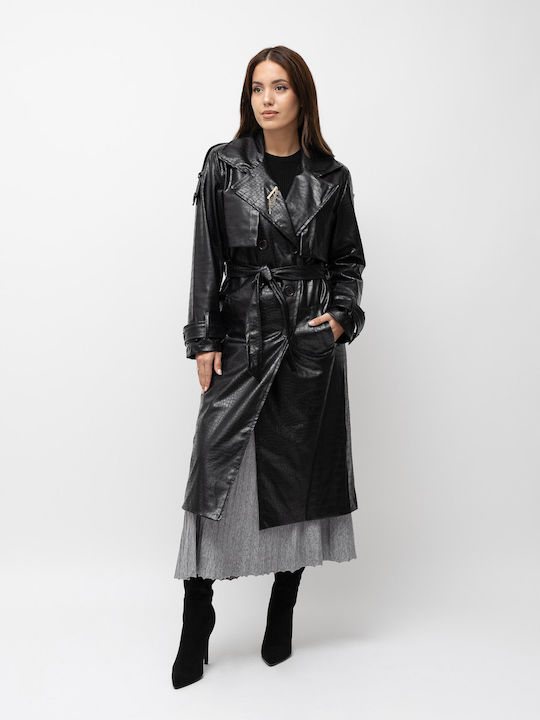 Fashioncore Γυναικεία Μαύρο Καμπαρντίνα
