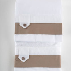 Piccolino Set Christening Oilcloths Lalorenzo Mocha Coffee 4 Pieces