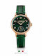 Locman Italy 1960 Lady Малък Секундарен Механизъм Три Ръце Кварцов Неръждаема Стомана PVD Циферблат Зелен Каишка Зелен Кожен