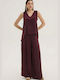 Women's Satin Pantaloons with Rubber Band Chili
