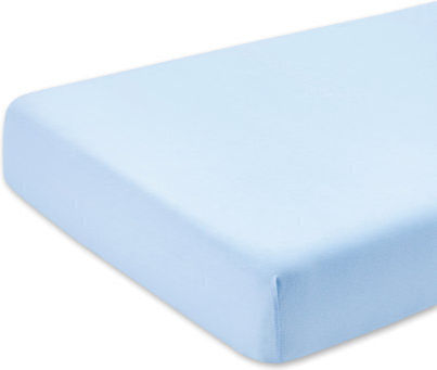 Rebeka Home Детски Чаршаф За Количка Памучен с Ластик Син 60x120см