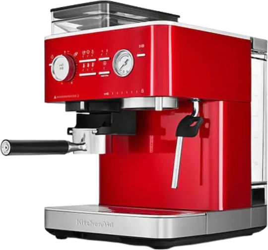 Kitchenaid KES6551 Automatische Espressomaschine mit 15bar Druck für Cappuccino mit Mahlwerk Candy Apple