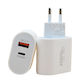 Alista Home Incarcator Fără Cablu cu Port USB-A și Port USB-C 45W Power Delivery Alb (161975)