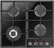 Εστία Φυσικού Αερίου Αυτόνομη 59x52εκ. Black Glass PGCD6101ApFB