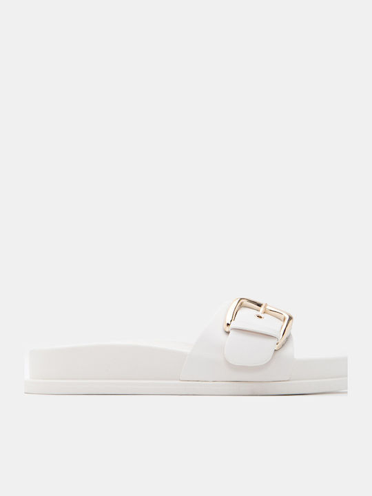 Luigi Sandale Casual Damă Flatforme Albe