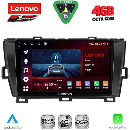 Lenovo Car Audio System for Toyota Prius 2009-2015 Bluetooth USB WiFi GPS Apple CarPlay Android Auto with 9" Touch Screen