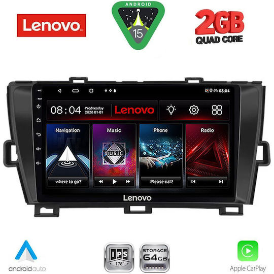 Lenovo Sistem Audio Auto Pentru Toyota Prius 2009-2015 Bluetooth USB Wi-Fi GPS Apple CarPlay Android Auto Cu Ecran Tactil 9"