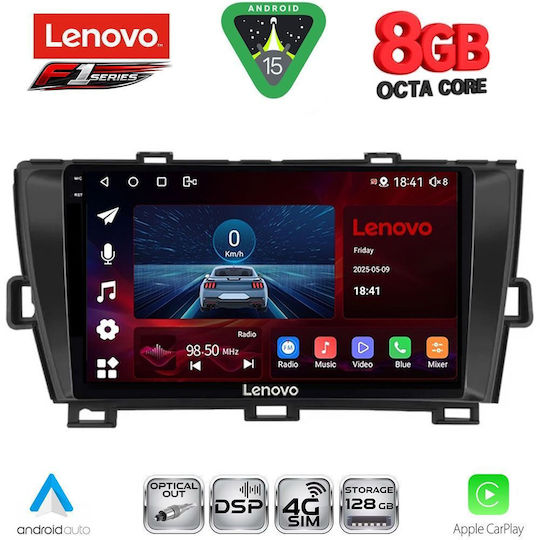 Lenovo Car Audio System for Toyota Prius 2009-2015 Bluetooth USB WiFi GPS Apple CarPlay Android Auto with 9" Touch Screen