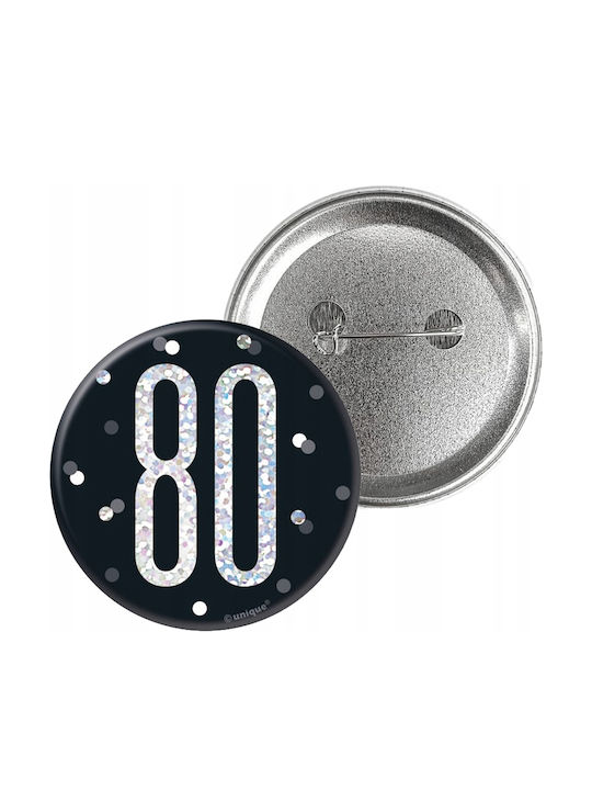 Pinuri Metalice Emblemă 80 De Ani Negru Lucios Holo