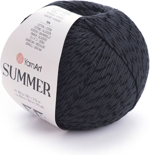 Yarnart Summer 100gr 350mt 70% Cotton 30% Viscose Colour 17 Black