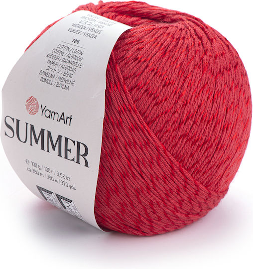 Yarnart Summer 100gr 350m 70% Bumbac 30% Vâscoză Culoare Roșie Col 16