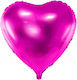 Herz Luftballon Blumen Folie Rosa 45cm
