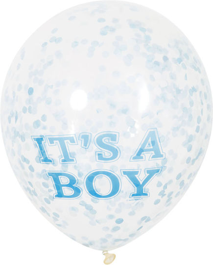 Set of 6 Baby Birth Latex Transparent Balloons 30cm