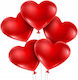 Zusammensetzung mit 100 Herz Luftballons Disney Cars Rote 23cm