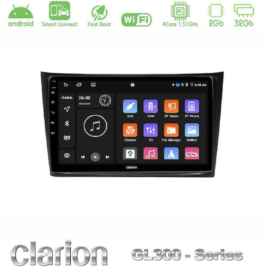 Clarion Car Audio System for Volvo XC 90 2006-2014 Bluetooth USB AUX WiFi GPS Apple CarPlay Android Auto with 10" Touch Screen