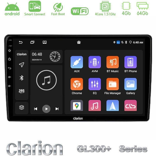 Clarion Ηχοσύστημα Αυτοκινήτου για Opel Vivaro Fiat Talento Renault Trafic Dacia Lodgy / Logan MCV με Clima (Bluetooth/USB/AUX/WiFi/GPS/Apple-Carplay/Android-Auto) με Οθόνη Αφής 9"