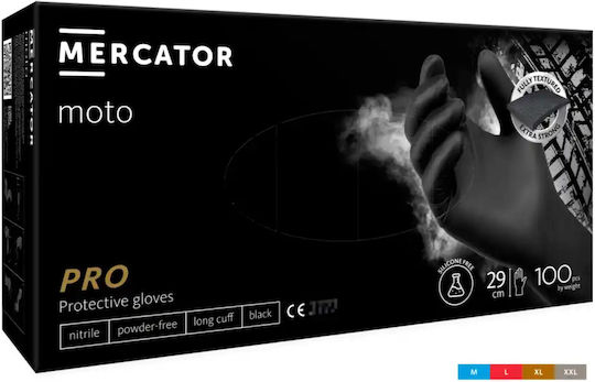 Mercator Medical Nitrile Gloves in Black Colour 100 Pieces