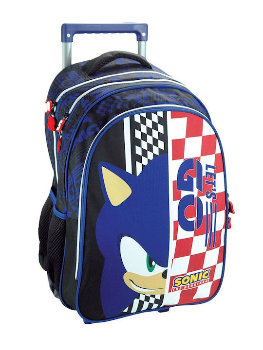 Gim Sonic Classic Ученическа Раница Куфар Основно Синя с Джоб за Бутилка 27 Литра 2026