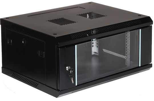 Delta Επιτοίχια Καμπίνα Rack 19U Μαύρο EPRADO-R19-4U/450-BLUE