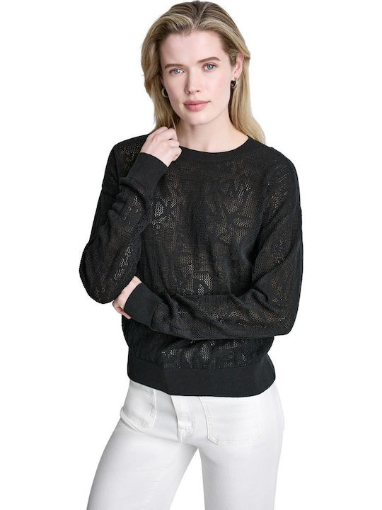 Logo Women's Cotton Sweater Black